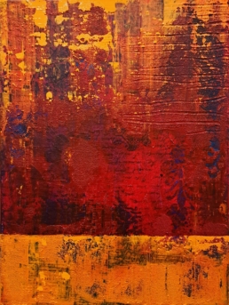 Cynthia Muriel Art - Sunset over the golden fields